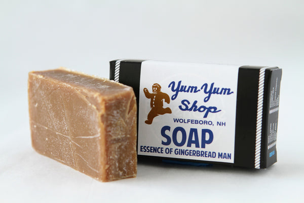 A box and bar of ginger soap from Yum Yum Shop.