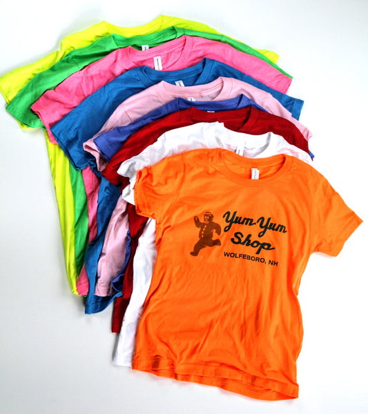 A Yum Yum Shop short sleeve in the nine available colors.
